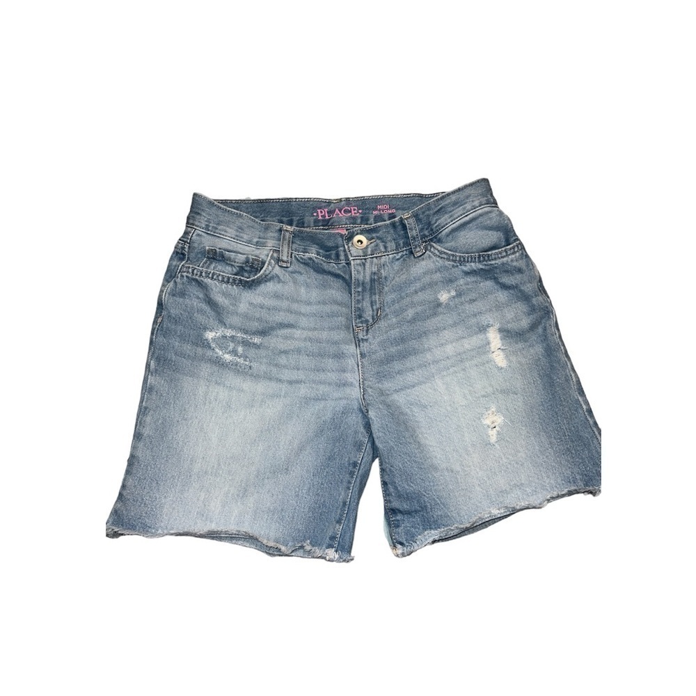 Children’s Place Midi Long Distressed Denim Shorts (14)